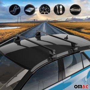 BMW M5 Roof Rack Cross Bars - Omac - Omega G 2Pcs - Black - '07-'10